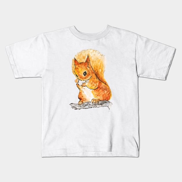 Squirrel Nutkin Peter Rabbit  Beatrix Potter Kids T-Shirt by colorandcolor